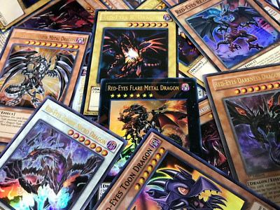 YUGIOH!  PREMIUM RED-EYES BLACK DRAGONS COLLECTION LOT! ALL HOLOGRA + Bonus Gift-image