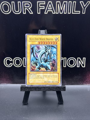 Yu-Gi-Oh! Konami 1996 Blue-Eyes White Dragon Holo SKE-001 89631139-image