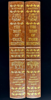 🐅The Best of Tiger Hunting Batten SIGNED Ltd Ed 2 Vol Set Amwell Press 1986-image