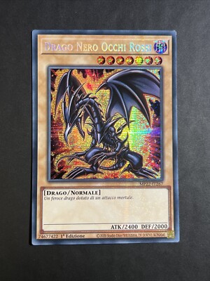 Yu Gi Oh Dragon Black Red Eye Mp22-it267 Rare Segreta Prismatica near Mint 1ed-image