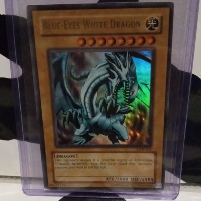 Yugioh Blue-Eyes White Dragon LOB-001 Unlimited Ultra Rare VLP/NM -image