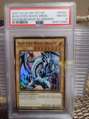 2021 YU-GI-OH! LEGEND DUELISTS: SEASON 2 #EN001 BLUE-EYES WHITE DRAGON PSA 8-image