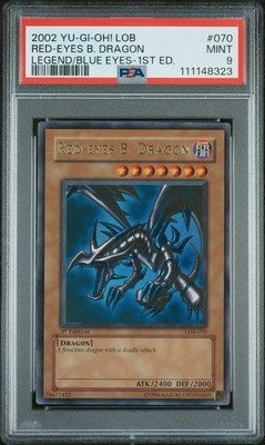 2002 Red-eyes B. Dragon LOB 1st Edition PSA 9 English  MINT-image