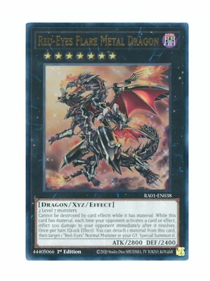 Red-Eyes Flare Metal Dragon Ultra Rare NM RA01-EN038 1st Edition Yugioh-image