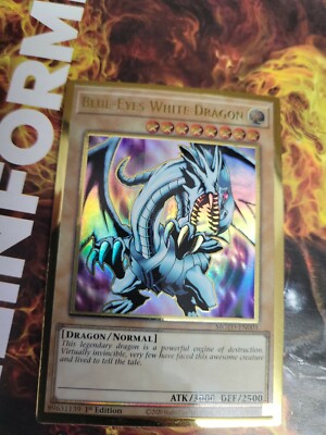 Yugioh Blue-Eyes White Dragon MGED-EN001 Premium Gold Rare 1st Edition NM-image