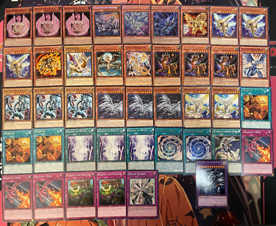 YUGIOH - LIGHT DRAGON DECK - BLUE EYES WHITE, ALTERNATIVE, DRAGOLITHIA KUNZITE-image