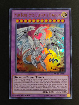 Neo Blue-Eyes Ultimate Dragon - Ultra Rare - 1st Edition - MVP1-EN001 - LP-image
