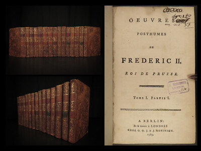 1789 Works of Frederick II of Prussia Germany Seven Years WAR Politics 15v SET-image