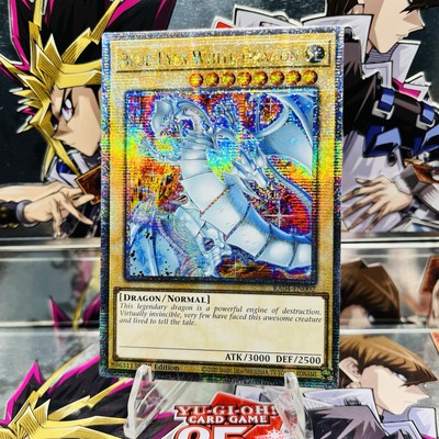 Yugioh Blue-Eyes White Dragon (New Art) RA04-EN002 QCR 1st Ed Near Mint-image
