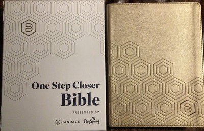 One Step Closer Bible NLT  LeatherLike Gold Thumb Indexed -image