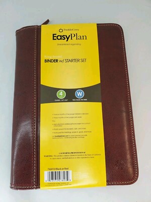FranklinCovey® Ring Bound Binder Leather Organizer Starter Set Easy Plan-image