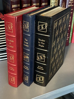 Easton Press F Scott Fitzgerald 3V set Great Gatsby Paradise Tender is the Night-image