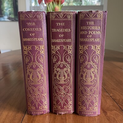 Oxford Press Shakespeare Comedies Histories Tragedies 3 Book Set Classics 1915-image