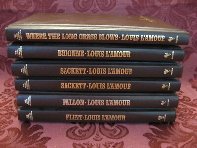 Louis L'Amour Leatherette Books - Set of Six (6) - Very Nice!-image