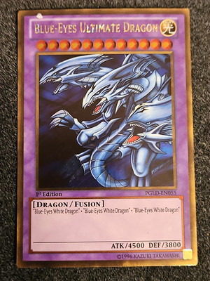 Yugioh Card Blue Eyes Ultimate Dragon PGLD-EN055 1st Ed MP-image