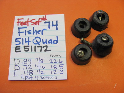 📈FEET SET #74 FISHER 514 QUAD RECEIVER E51172-image