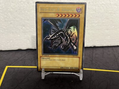 YGO Starter Deck Joey Red-Eyes B. Dragon SDJ-001 Ultra Rare 1st Edition HP REB2-image