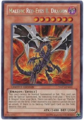 Yugioh - Malefic Red Eyes B Dragon Limited Secret Rare - Free Holographic Card-image