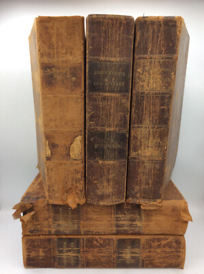 JENK'S COMPREHENSIVE COMMENTARY OF THE HOLY BIBLE - 1835 -  5 vol set - leather-image