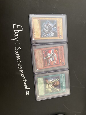 Yu-Gi-Oh Holo Card Lot - Red Eyes Black Dragon, D. D. Assailant, & Graceful Char-image
