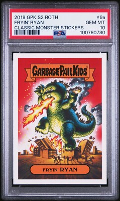 2019 Garbage Pail Kids Revenge Horror-ible FRYIN RYAN 9a PSA 10 Classic Monsters-image