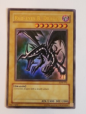 1996 Red-Eyes B. Dragon LOB-070 The Legend of Blue Eyes White Dragon Unlimited-image
