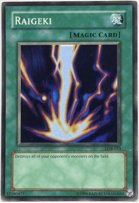 Yu-Gi-Oh! Raigeki LOB-053 The Legend of Blue Eyes White Dragon-1st Edition-image