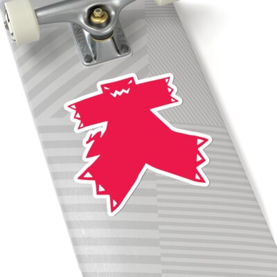 Big Lizard Godzilla Red Kanji Kiss-Cut Stickers-image