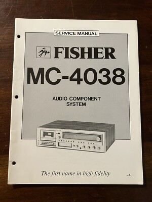 Fisher MC-4038 Audio System AM/FM Cassette Service Manual OEM Vintage Diagram-image