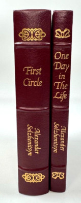 2 Easton Press Leather Alexander Solzhenitsyn One Day In The Life; First Circle-image