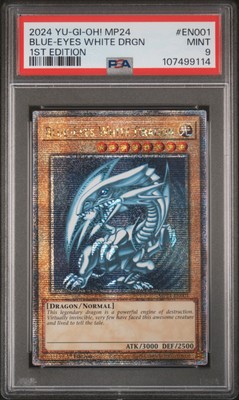 2024 YU-GI-OH! MP24-25TH ANV TIN: DUELING MIRRORS BLUE-EYES WHITE DRAGON PSA 9-image