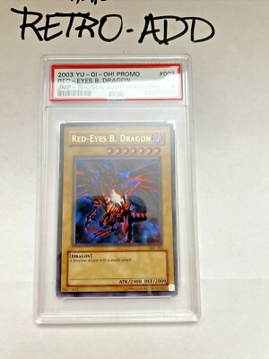 2003 Yu-Gi-Oh JMP-002 Red-Eyes B. Dragon Shonen Jump prom PSA 5 Excellent -image