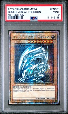 2024 YU-GI-OH! MP24-25TH ANV TIN: DUELING MIRRORS BLUE-EYES WHITE DRAGON PSA 9-image