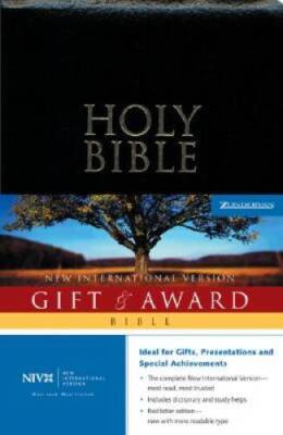 NIV Gift  Award Bible, Revised - Leather Bound By Zondervan - GOOD-image