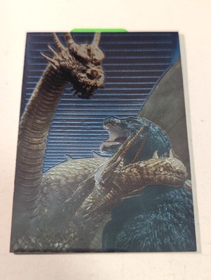 GODZILLA CHROMIUM 1996 PARALLEL HOLOCHROME STICKER # 17 GODZILLA GHIDORAH-image