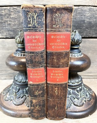 Antique- History Of Portugal Dr. Heinrich Schafer German, Hamburg 1836 Set-image