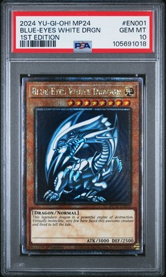 2024 YU-GI-OH! MP24-25TH ANV TIN: DUELING MIRRORS BLUE-EYES WHITE DRAGON PSA 10-image