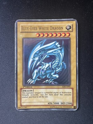 1st Edition BLUE EYES WHITE DRAGON SDK-E001 Ultra Rare Holo DAMAGED Yu-Gi-Oh!-image