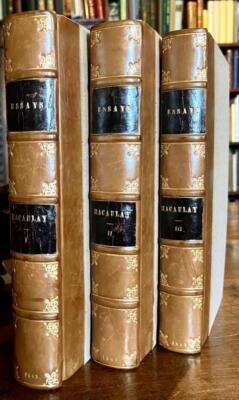 1843 HISTORY SET By THOMAS BABINGTON MACAULAY 1st Ed 3 x Vols LEATHER BOUND-image
