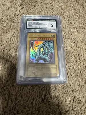 Blue-Eyes White Dragon LOB-001  Unlimited CGC 5 -image