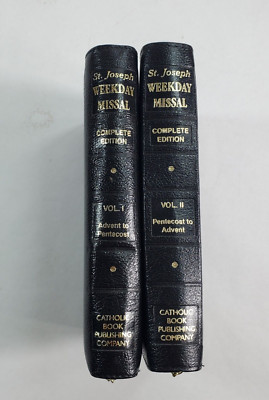 New St. Joseph Weekday Missal Complete Edition Vol. 1 and 2 Leather Zipper 2002-image