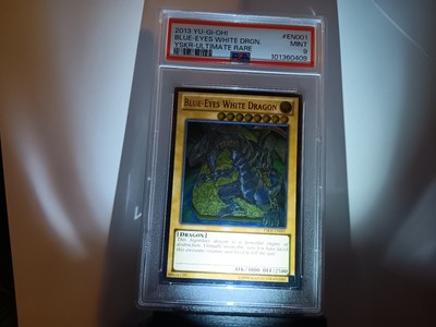 Yu-Gi-Oh! PSA 9 MINT Blue-Eyes White Dragon 1st Edition Ultimate Rare YSKR-EN001-image