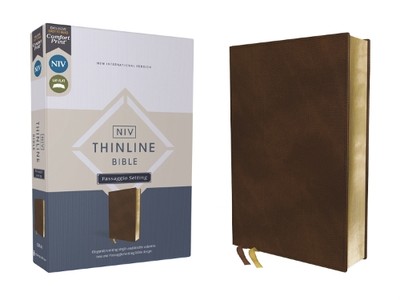 NIV, Thinline Bible, Passaggio Setting, Leathersoft, (Leather Bound) (UK IMPORT)-image