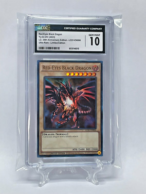 2023 Yu Gi Oh Red-Eyes Black Dragon 25th An Ultra Rare Lim Ed LC01-EN006 CGC 10-image