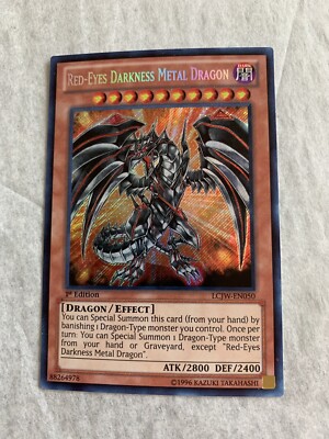 YuGiOh Trading card Red Eyes Darkness Metal Dragon LCJW-EN050 1st Ed Yu-Gi-Oh-image
