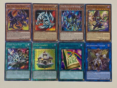 Yugioh Toon Deck Black Luster Soldier Magician Red Blue Eyes Kingdom - Free Pack-image