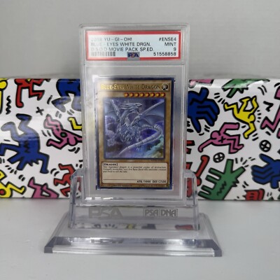 PSA 9 Blue Eyes White Dragon MVP1-ENSE4 DSOD Movie Secret Rare Promo YuGiOh-image