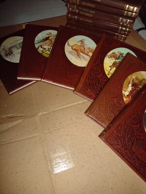 The old west series complete set Time Life Books Intricate Leather Bound Volumes-image