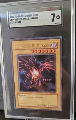 Yu-Gi-Oh! Vintage Jmp 002 Holo Red Eyes - Shonen Jump - 5497743 SGC 7 NM-image