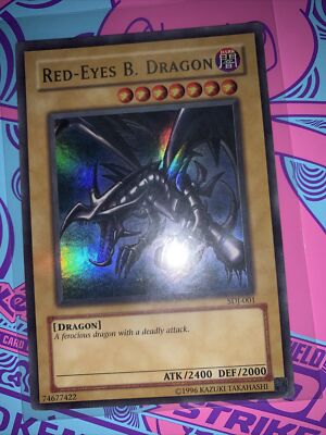 2003 YU-GI-OH RED-EYES B DRAGON SDJ-001 UNLIMITED ULTRA RARE NM-image